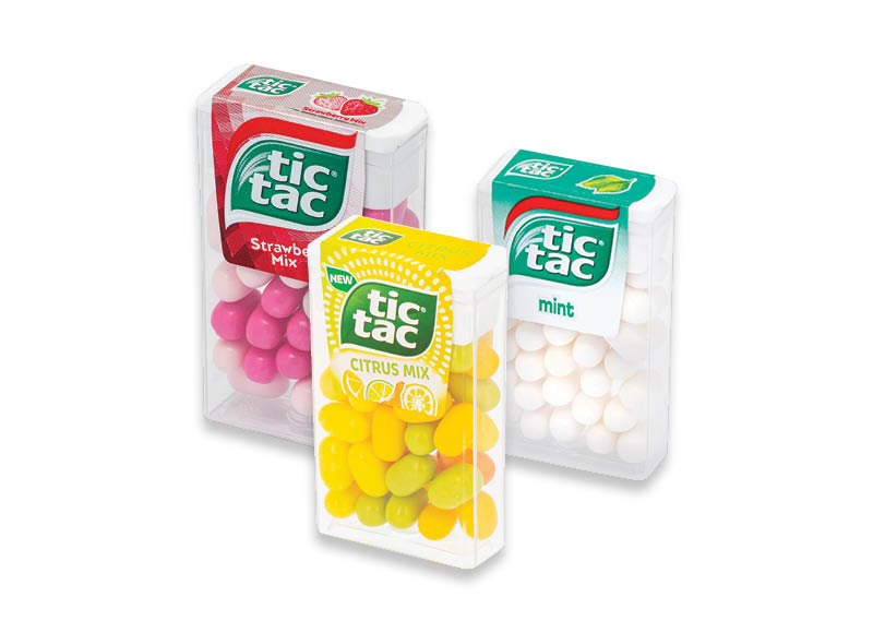 Saldainiams TIC TAC
			, 
				 18 g, 49 g , įvairių rūšių
