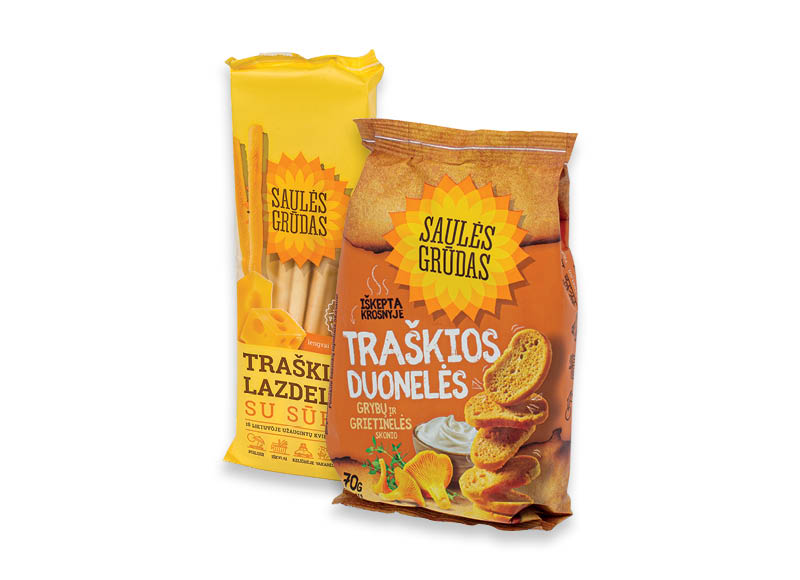 Traškioms lazdelėms ir duonelėms SAULĖS GRŪDAS
			, 
				 70 g, 125 g, 6 rūšių. Ir IKI EXPRESS