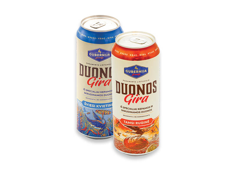 GUBERNIJOS duonos gira
			, 
				 0,5 l, 2 rūšių, 1,30 Eur/l (taros užstato vertė į gėrimo kainą neįskaičiuota)