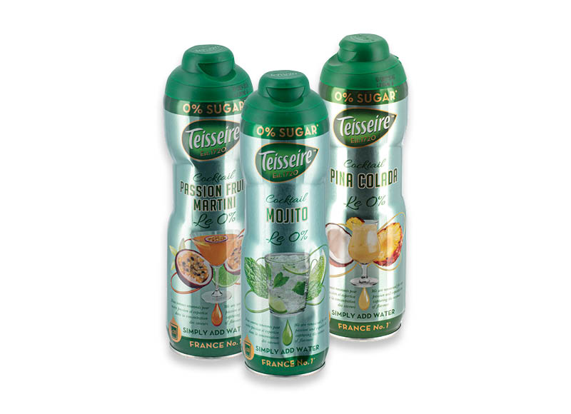 Sirupas TEISSEIRE
			, 
				 0,6 l, 3 rūšių, 6,65 Eur/l (taros užstato vertė į gėrimo kainą neįskaičiuota)