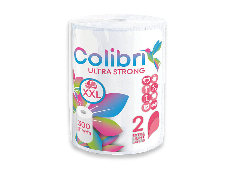 Popierinis rankšluostis COLIBRI XXL
			, 
				 1 vnt.