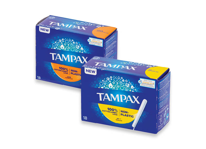 Higieniniai tamponai TAMPAX
			, 
				 18 vnt., 2 rūšių, 0,21 Eur/vnt.