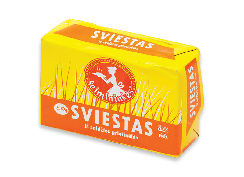 ŠEIMININKĖS sviestas
,
200 g, 82 % rieb., 6,45 Eur/kg ŠEIMININKĖS sviestas
,
200 g, 82 % rieb., 6,45 Eur/kg