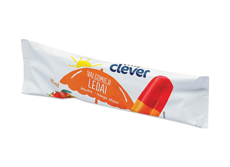 CLEVER valgomieji ledai braškių – mangų skonio ant pagaliuko
			, 
				 70 ml, 8,43 Eur/l