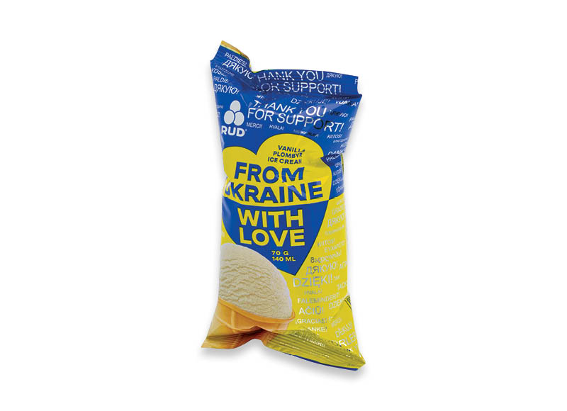 Vanilės skonio plombyras FROM UKRAINE WITH LOVE vafliniame puodelyje
			, 
				 140 ml, 4,21 Eur/l