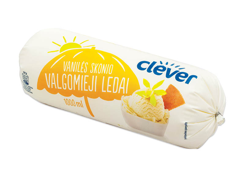CLEVER vanilės skonio valgomieji ledai
			, 
				 1000 ml