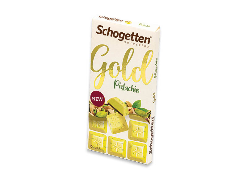 Šokoladas SCHOGETTEN GOLD PISTACHIO
			, 
				 100 g, 15,50 Eur/kg