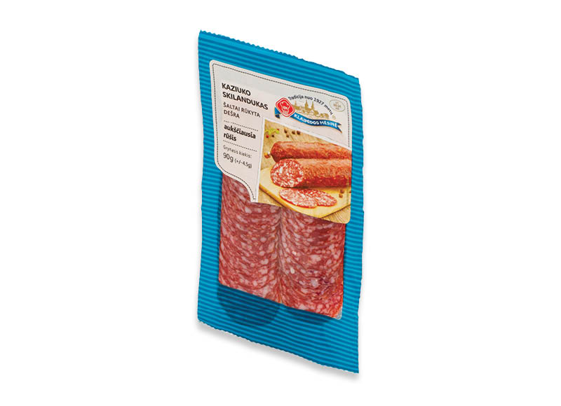 Šaltai rūkytas KAZIUKO SKILANDUKAS griežinėliais
			, 
				 90 g, a. r., 22,11 Eur/kg