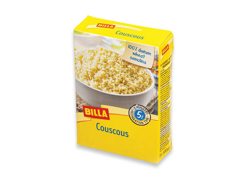 BILLA vidutinio dydžio kuskusas
			, 
				 500 g, 3,38 Eur/kg