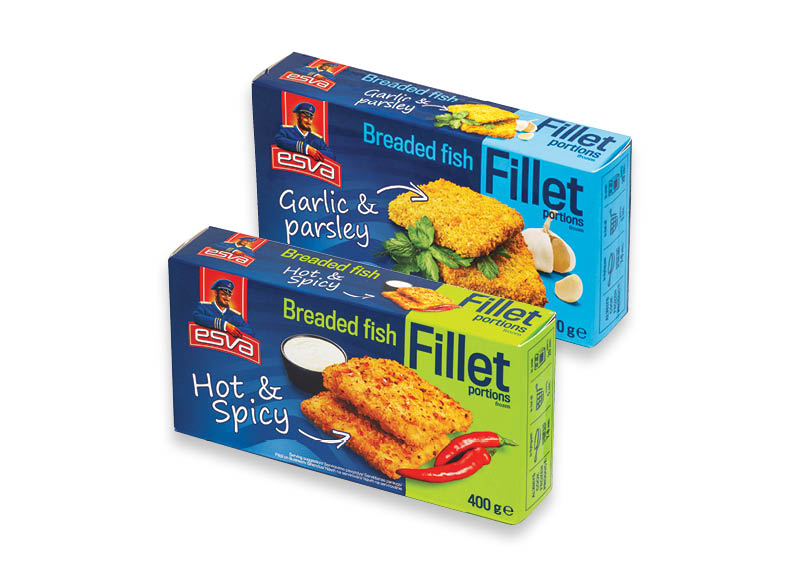 Šaldytos žuvų filė porcijos ESVA
			, 
				 400 g, 2 rūšių, 8,73 Eur/kg. Ir IKI EXPRESS
