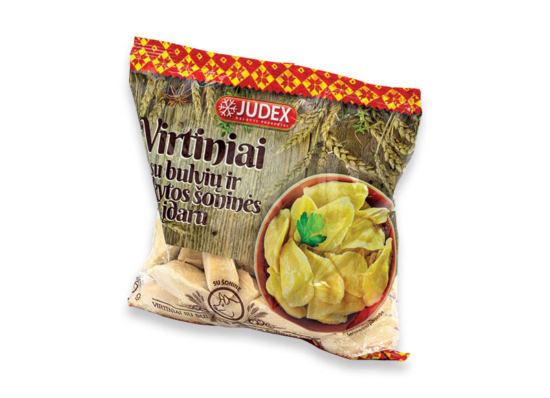 Virtiniai su bulvių ir rūkytos šoninės įdaru JUDEX
			, 
				 400 g, 2,97 Eur/kg. Ir IKI EXPRESS