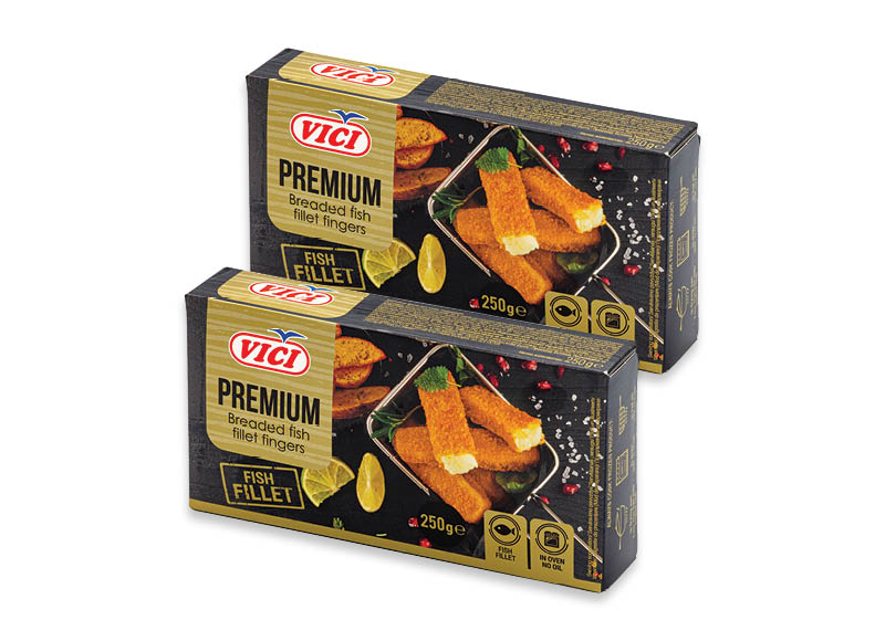 Žuvų filė piršteliai VIČI PREMIUM
			, 
				 250 g, 7,96 Eur/kg