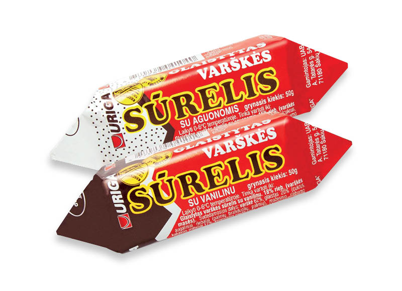 Glaistytas varškės sūrelis URIGA
			, 
				 50 g, 2 rūšių, 11,80 Eur/kg. Ir IKI EXPRESS