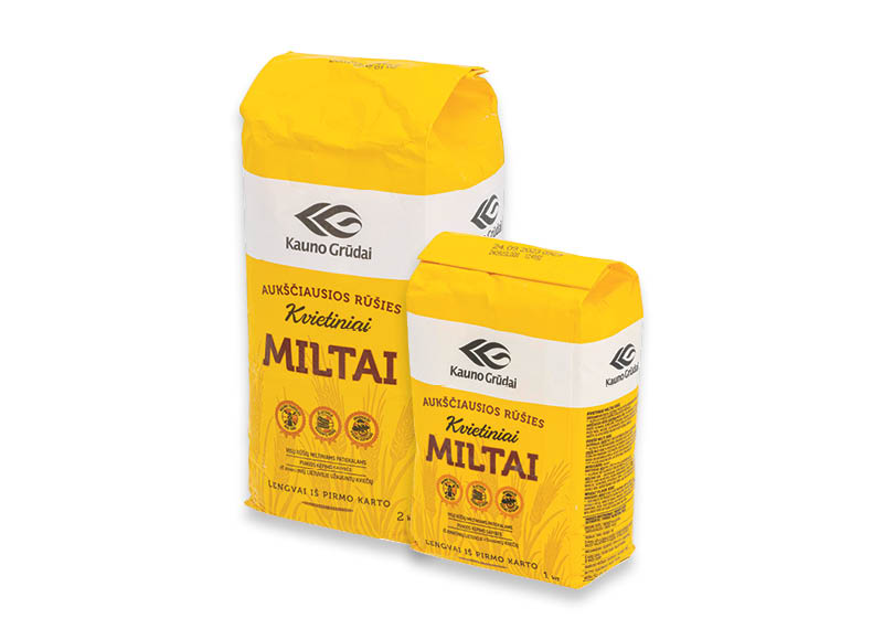 Kvietiniams miltams KAUNO GRŪDAI
			, 
				 1 kg, 2 kg