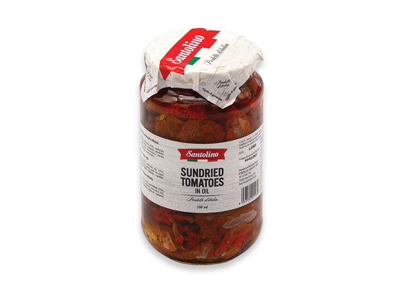 Saulėje džiovinti pomidorai SANTOLINO saulėgrąžų aliejuje
,
550 g, 5,44 Eur/kg Saulėje džiovinti pomidorai SANTOLINO saulėgrąžų aliejuje
,
550 g, 5,44 Eur/kg
