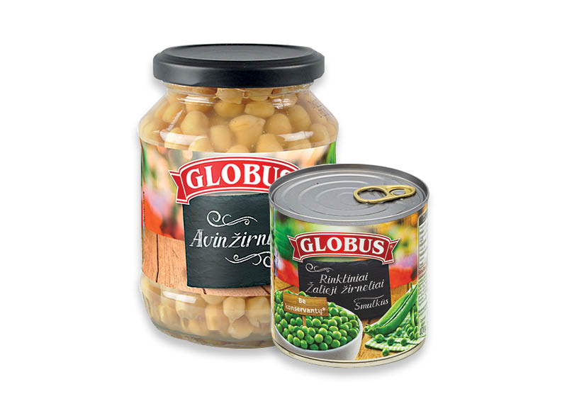 Žaliesiems žirneliams, avinžirniams GLOBUS
,
350 g, 400 g, 660 g, 2 rūšių Žaliesiems žirneliams, avinžirniams GLOBUS
,
350 g, 400 g, 660 g, 2 rūšių