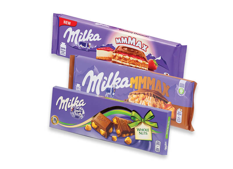 Šokolado plytelė MILKA
			, 
				 6 rūšių