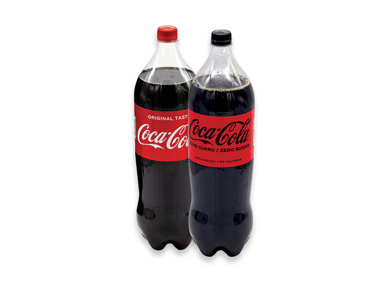 Gazuotas gėrimas COCA-COLA
,
2 l, 2 rūšių, 0,85 Eur/l (taros užstato vertė į gėrimo kainą neįskaičiuota) Gazuotas gėrimas COCA-COLA
,
2 l, 2 rūšių, 0,85 Eur/l (taros užstato vertė į gėrimo kainą neįskaičiuota)