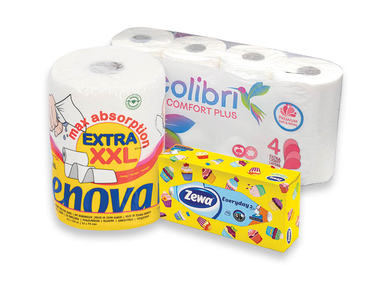Tualetiniam popieriui, popieriniams rankšluosčiams ir servetėlėms
			, 
				 Įvairių rūšių. Ir IKI EXPRESS
