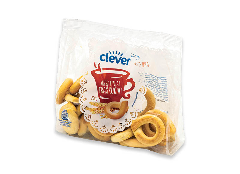 CLEVER ARBATINIAI traškučiai
,
200 g, 3,45 Eur/kg CLEVER ARBATINIAI traškučiai
,
200 g, 3,45 Eur/kg