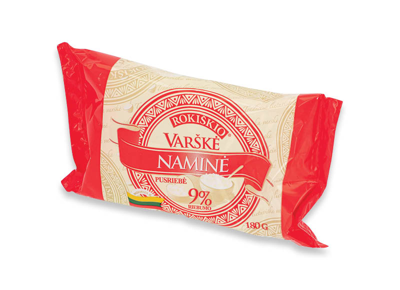 ROKIŠKIO NAMINĖ varškė
			, 
				 180 g, 9 % rieb., 4,94 Eur/kg