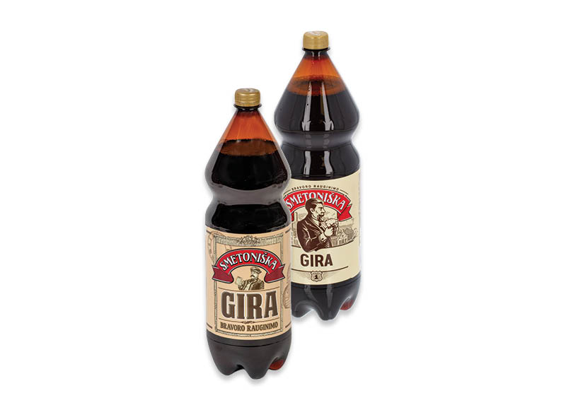 BRAVORO RAUGINIMO SMETONIŠKA gira
			, 
				 2 l, 2 rūšių, 0,65 Eur/l (taros užstato vertė į gėrimo kainą neįskaičiuota)