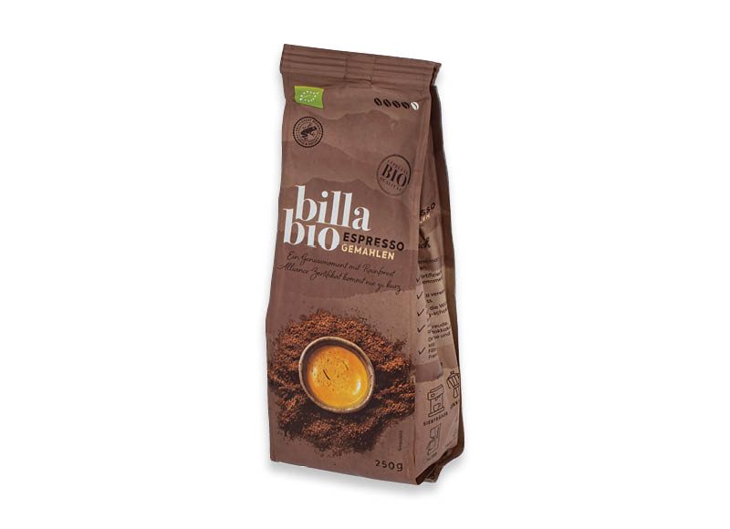BILLA BIO malta kava ESPRESSO
			, 
				 250 g, 15,96 Eur/kg. Ir IKI EXPRESS