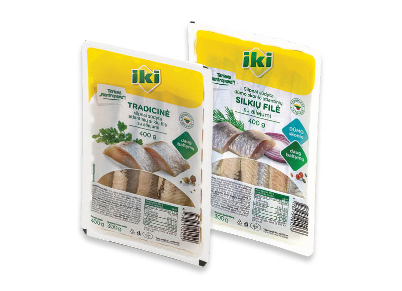 IKI TRADICINĖ ir DŪMŲ skonio atlantinė silkių filė aliejuje
,
400 g, 2 rūšių, 5,38 Eur/kg IKI TRADICINĖ ir DŪMŲ skonio atlantinė silkių filė aliejuje
,
400 g, 2 rūšių, 5,38 Eur/kg