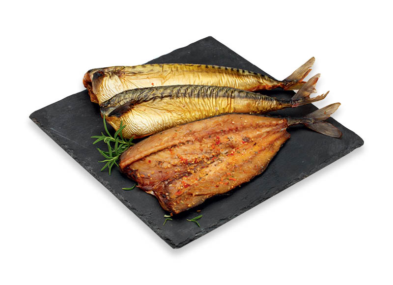 Karštai rūkytai produkcijai DAUPARŲ ŽUVIS
			, 
				 (sveriamoje vitrinoje), 4 rūšių