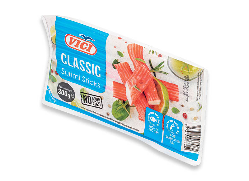Atšaldytos krabų lazdelės VIČIŪNAI
			, 
				 300 g, 5,30 Eur/kg
