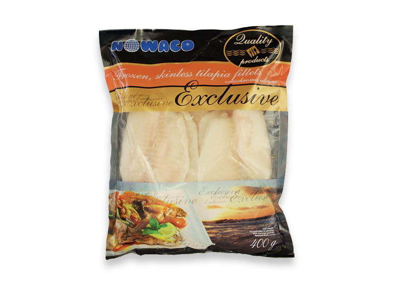 Šaldyta glazūruota nilinių tilapijų filė be odos NOWACO EXCLUSIVE
			, 
				 400 g, 9,72 Eur/kg