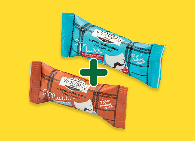Glaistytas varškės sūrelis MURR
			, 
				 40 g, 3 rūšių, 0,55 Eur/vnt