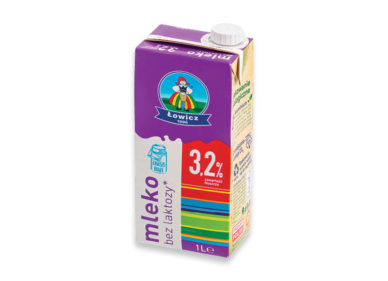 UAT pienas LOWICZ laktozės
			, 
				 1 l, 3,2 % rieb