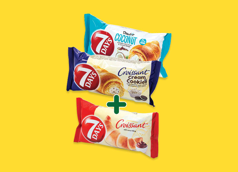 Raguoliai 7 DAYS
,
60 g, 4 rūšių, 0,85 Eur/vnt. Ir IKI EXPRESS Raguoliai 7 DAYS
,
60 g, 4 rūšių, 0,85 Eur/vnt. Ir IKI EXPRESS