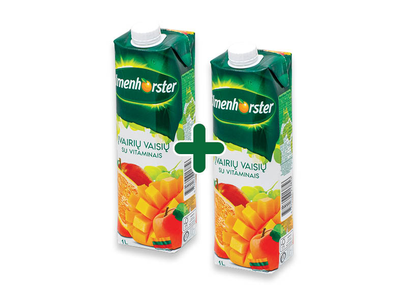 Įvairių vaisių sulčių gėrimas ELMENHORSTER
			, 
				 1 l, 1,55 Eur/vnt