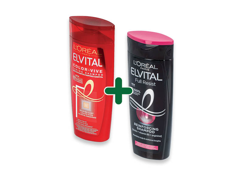 Šampūnas ar kondicionierius ELVITAL
			, 
				 200 ml, 250 ml. Įvairių rūšių. 4,79 Eur/vnt.