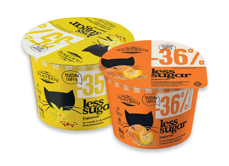 VILKYŠKIŲ jogurtas LESS SUGAR
,
200 g, 2 rūšių, 2,95 Eur/kg VILKYŠKIŲ jogurtas LESS SUGAR
,
200 g, 2 rūšių, 2,95 Eur/kg