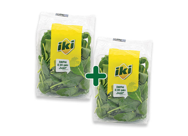 IKI mažieji špinatai
,
100 g. Ir IKI EXPRESS IKI mažieji špinatai
,
100 g. Ir IKI EXPRESS