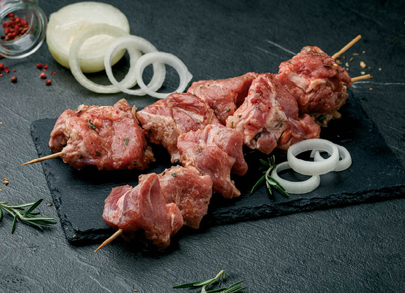 GRILL PARTY sausai marinuotas kiaulienos sprandinės šašlykas
			, 
				 800 g, 5,61 Eur/kg