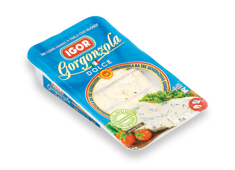 Pelėsinis sūris GORGONZOLA DOLCE IGOR
			, 
				 200 g, 11,75 Eur/kg. A lygio parduotuvėse. Ir IKI EXPRESS