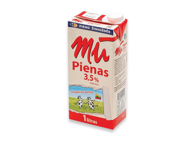 Pienas MŪ
			, 
				 1 l, 3,5 % rieb.