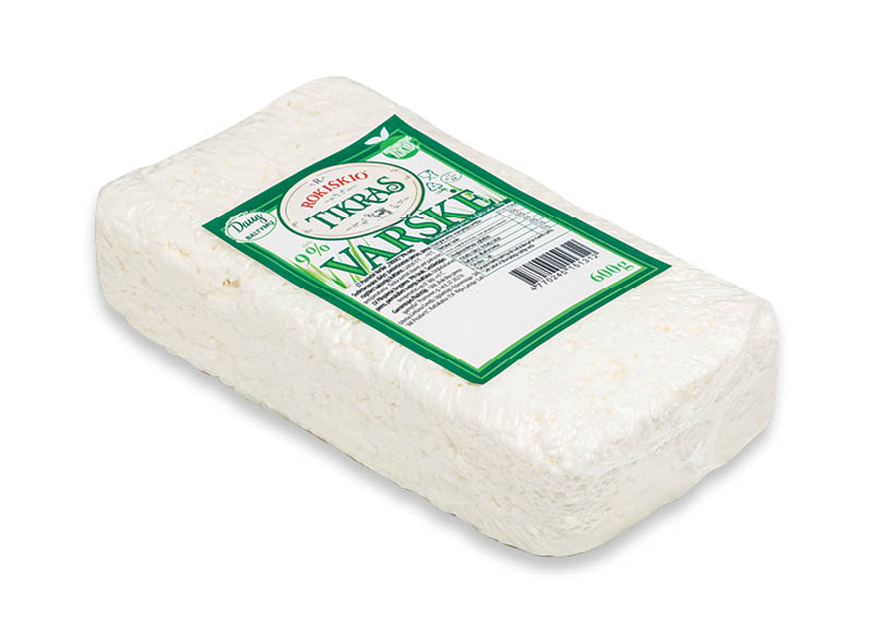 ROKIŠKIO varškė TIKRAS
			, 
				 600 g, 9 % rieb., 4,98 Eur/kg