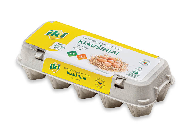 IKI vištų kiaušiniai rudu lukštu
,
10 vnt., M dydžio, 0,18 Eur/vnt. Ir IKI EXPRESS IKI vištų kiaušiniai rudu lukštu
,
10 vnt., M dydžio, 0,18 Eur/vnt. Ir IKI EXPRESS