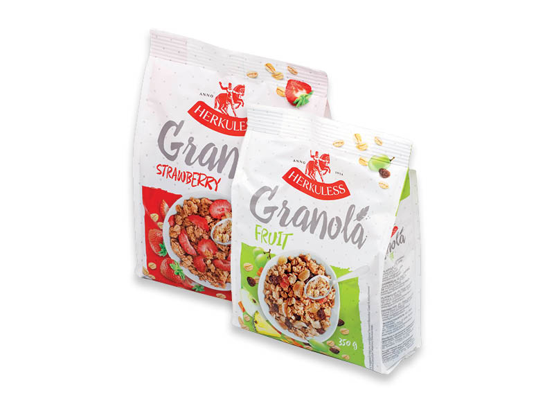 Granola HERKULESS
			, 
				 350 g, 3 rūšių, 5,69 Eur/kg