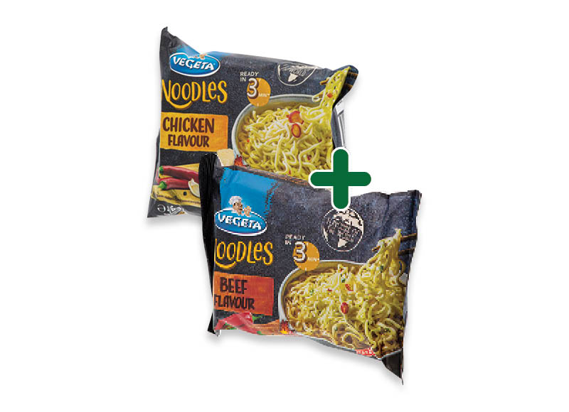 Greitai paruošiami makaronai VEGETA
			, 
				 75 g, 2 rūšių, 0,85 Eur/vnt.