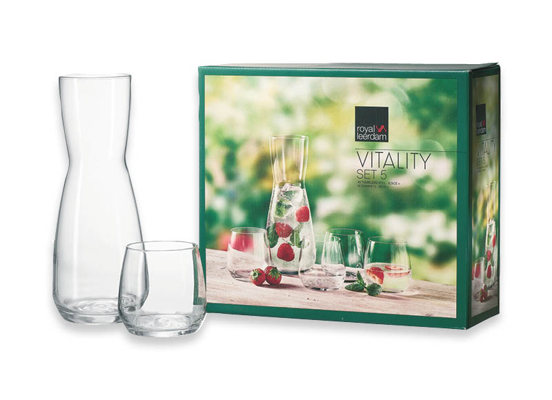 Vandens grafinas su stiklinėmis VITALITY
			, 
				 5 vnt./rink.
