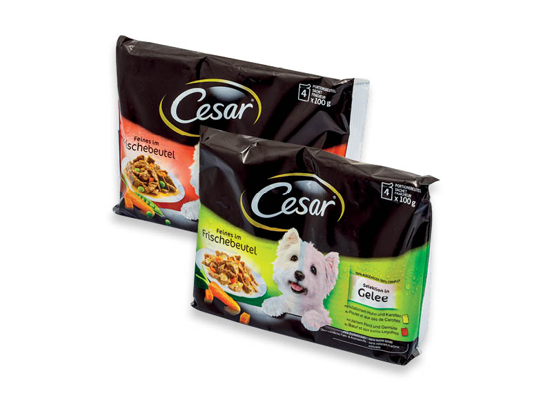 Šunų ėdalui CESAR
			, 
				 150 g, 400 g, 3 rūšių