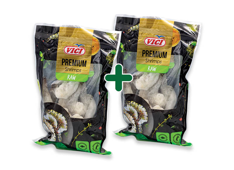 Šaldytos nevirtos baltakojės blyškiosios krevetės su galvomis VIČI
			, 
				 300 g, 9,99 Eur/vnt.