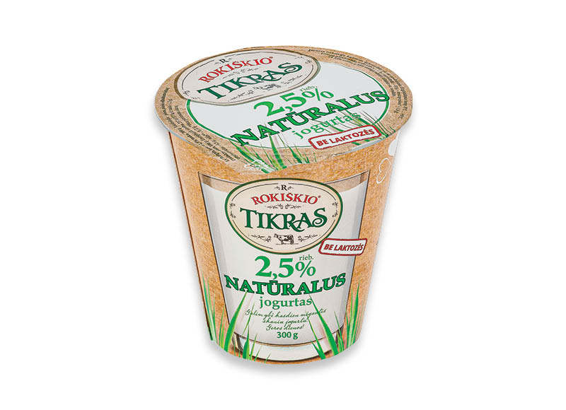 Natūralus TIKRAS jogurtas LACTO-FREE
			, 
				 300 g, 2,5 % rieb., 3,17 Eur/kg. Ir IKI EXPRESS