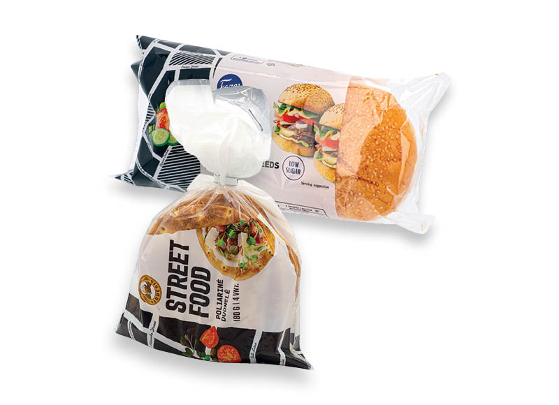 POLIARINĖMS duonelėms ir mėsainių bandelėms STREET FOOD
			, 
				 160 g, 180 g, 2 rūšių